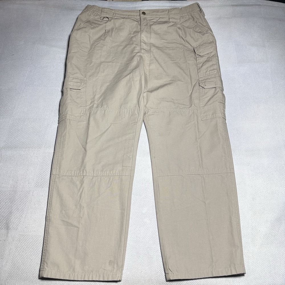 5.11 Tactical Canvas Cargo Pants 40x30 Khaki 7 Pocket Utility Uniform Military